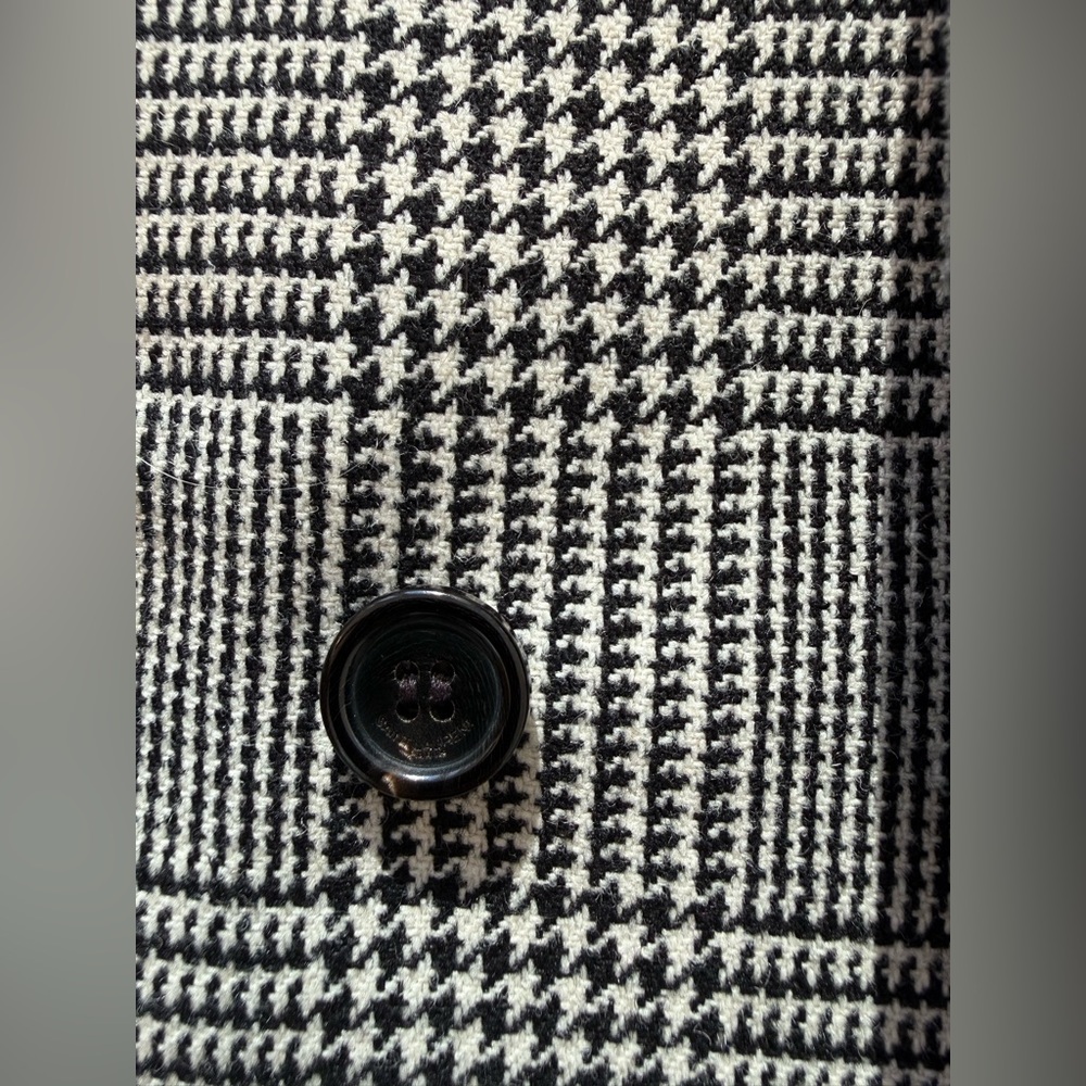 YSL Saint Laurent houndstooth print double breasted blazer jacket - Picture 2 of 6